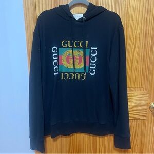 Gucci Black Hoodie with Logo